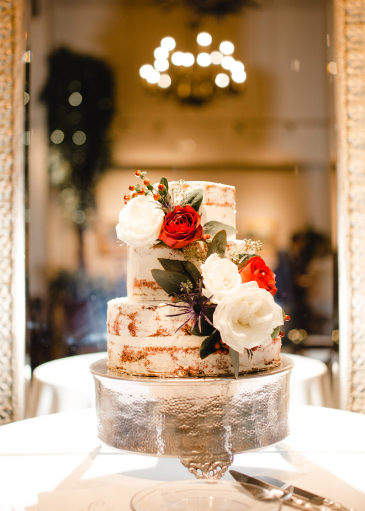 three tier utah wedding cake