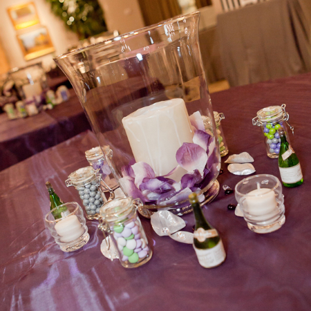 Ivy House Weddings centerpiece with picture
